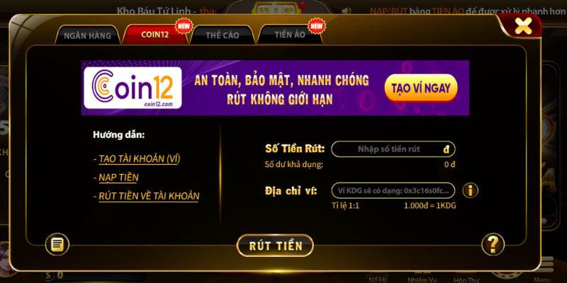 Thành viên cần tuân thủ đúng quy trình rút tiền tại cổng game